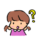 女の子と男の子のつかいやすいスタンプ（個別スタンプ：3）