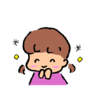 女の子と男の子のつかいやすいスタンプ（個別スタンプ：4）