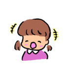 女の子と男の子のつかいやすいスタンプ（個別スタンプ：7）