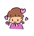 女の子と男の子のつかいやすいスタンプ（個別スタンプ：8）