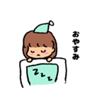 女の子と男の子のつかいやすいスタンプ（個別スタンプ：19）