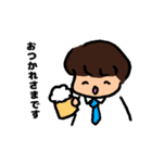 女の子と男の子のつかいやすいスタンプ（個別スタンプ：37）
