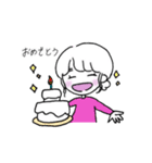 ゆるかわ女の子毎日スタンプ（個別スタンプ：38）