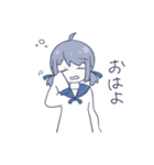 女の子とかめ（個別スタンプ：1）