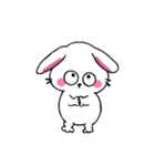 口なしうさぎの文字なしスタンプ（個別スタンプ：3）