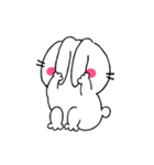 口なしうさぎの文字なしスタンプ（個別スタンプ：6）