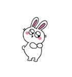 口なしうさぎの文字なしスタンプ（個別スタンプ：7）