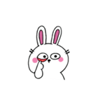 口なしうさぎの文字なしスタンプ（個別スタンプ：9）
