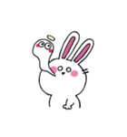 口なしうさぎの文字なしスタンプ（個別スタンプ：14）