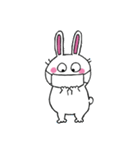 口なしうさぎの文字なしスタンプ（個別スタンプ：25）