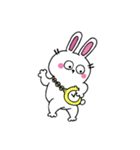 口なしうさぎの文字なしスタンプ（個別スタンプ：34）