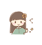 手描き女の子《ひまわり》（個別スタンプ：2）