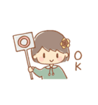 手描き女の子《ひまわり》（個別スタンプ：3）