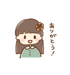 手描き女の子《ひまわり》（個別スタンプ：7）