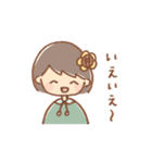 手描き女の子《ひまわり》（個別スタンプ：8）