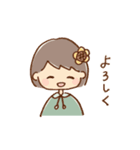 手描き女の子《ひまわり》（個別スタンプ：9）