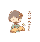 手描き女の子《ひまわり》（個別スタンプ：17）