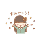 手描き女の子《ひまわり》（個別スタンプ：18）