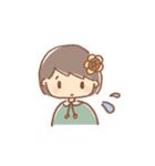 手描き女の子《ひまわり》（個別スタンプ：35）