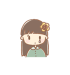 手描き女の子《ひまわり》（個別スタンプ：37）