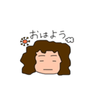 おん眉ぼぶ子ちゃん（個別スタンプ：1）