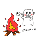 スケボーにのったねこ げたまるキャンプ編（個別スタンプ：8）