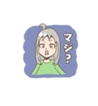 オン眉彼女のスタンプ（個別スタンプ：9）