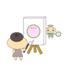 天使のスタンプ 瞬き（個別スタンプ：5）