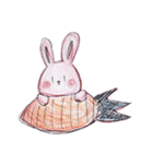 色鉛筆で動物たち。（個別スタンプ：2）