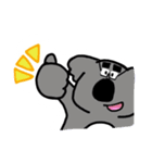 眉毛のついた動物（個別スタンプ：4）