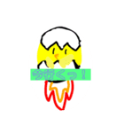 ヒヨコのぴーちゃん殻付き（個別スタンプ：6）