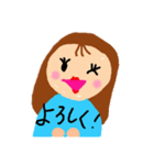 ほのぼのおしゃれガール（個別スタンプ：4）