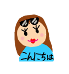 ほのぼのおしゃれガール（個別スタンプ：5）