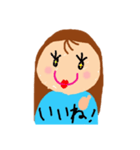 ほのぼのおしゃれガール（個別スタンプ：18）
