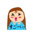 ほのぼのおしゃれガール（個別スタンプ：19）