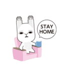 とちょうさぎのSTAY HOMEスタンプ（個別スタンプ：25）