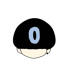 数字黒マッシュ（個別スタンプ：10）