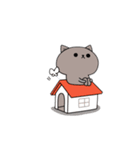 ホワイトが作るネガテイブ猫スタンプ（個別スタンプ：3）
