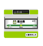 山手線 駅名標スタンプ（個別スタンプ：21）