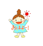 あいさつ女の子（個別スタンプ：1）