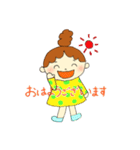 あいさつ女の子（個別スタンプ：2）