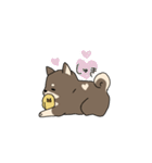 柴わんちゃんととりさん（個別スタンプ：7）
