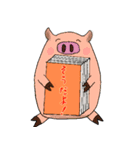 本が好きな動物たち。（個別スタンプ：24）