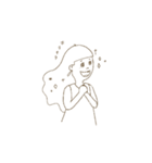 日常で使えるシンプルスタンプgirl（個別スタンプ：10）