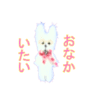 腹痛めがねうさぎさん（個別スタンプ：1）
