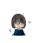 制服パーカー女子（個別スタンプ：1）