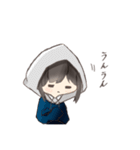 制服パーカー女子（個別スタンプ：4）
