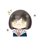 制服パーカー女子（個別スタンプ：7）