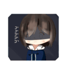 制服パーカー女子（個別スタンプ：8）
