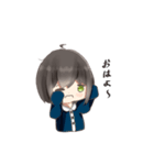 制服パーカー女子（個別スタンプ：11）